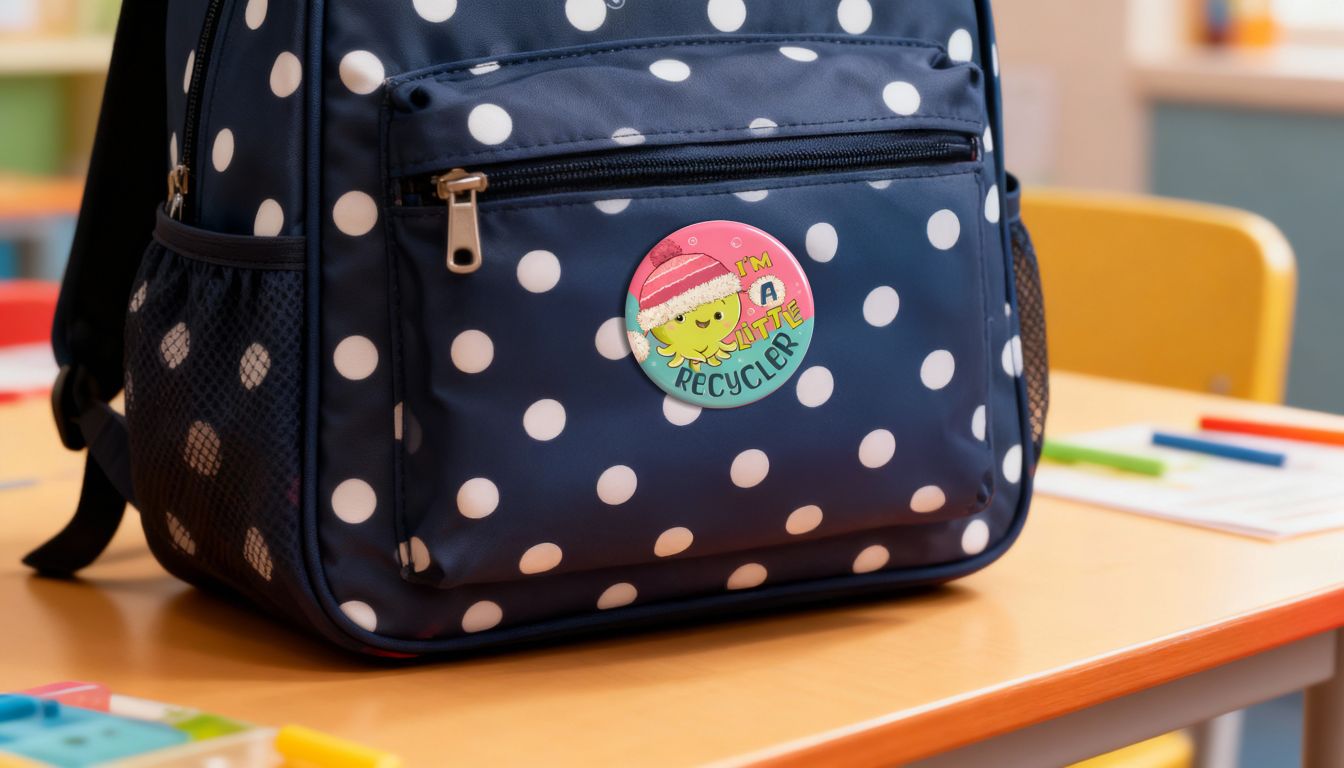 Badge - I'm a little recycler (Pink)