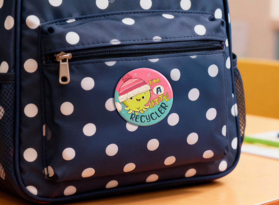 Badge - I'm a little recycler (Pink)