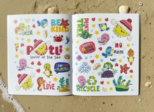 Potli The Octopus Coloring Book with Stickers