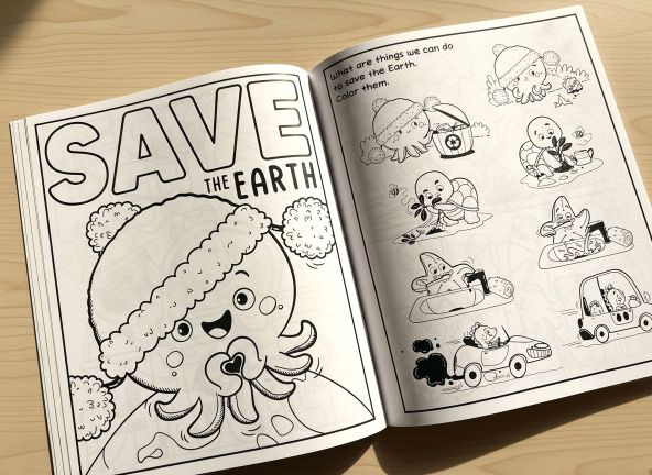 Potli The Octopus Coloring Book with Stickers