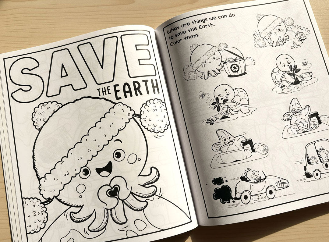 Potli The Octopus Coloring Book with Stickers