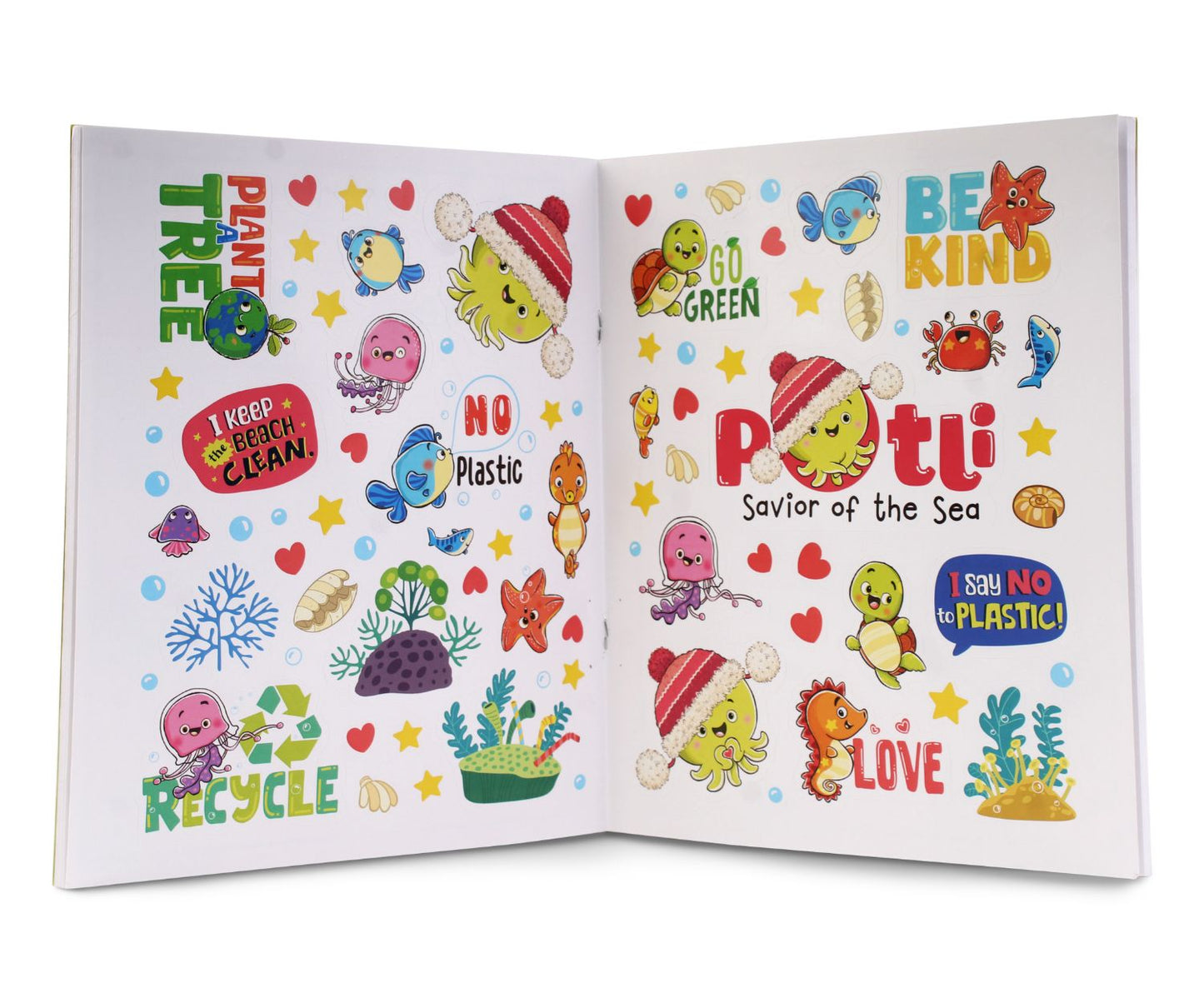Potli The Octopus Coloring Book with Stickers